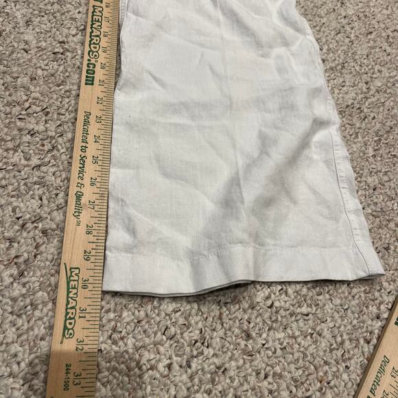 NWT Madewell The Zoe Relaxed Wide Leg Pant Linen Sz 0 Coastal Preppy - Picture 6 of 7